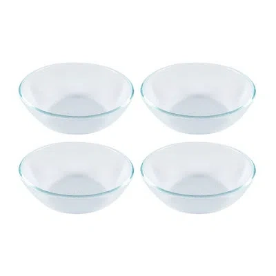 Turgla Home Glass Dinnerware Dia.4.5" H:1.5" 5 Oz. Round Clear Glass Bowl (set Of 4)