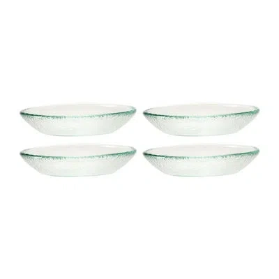 Turgla Home Glass Dinnerware Dia.5.5" H:1.25" 8 Oz. Round Clear Glass Bowl (set Of 4)