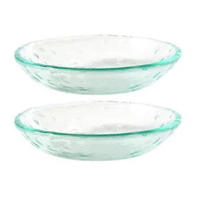 Turgla Home Glass Dinnerware Dia.6.5" H:1.5" 11 Oz. Round Clear Glass Bowl (set Of 2)