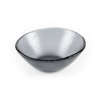 Turgla Home Glass Dinnerware Dia.7.5" H:2.75" 20 Oz. Round Glass Bowl In Gray