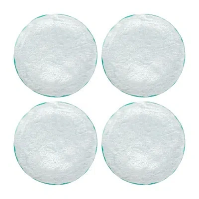 Turgla Home Glass Dinnerware Dia.7.75" Round Clear Glass Plate (set Of 4)