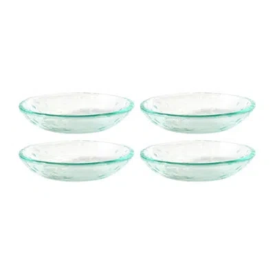 Turgla Home Glass Dinnerware Dia.8.5" H:1.75" 20 Oz. Round Clear Glass Bowl (set Of 4)
