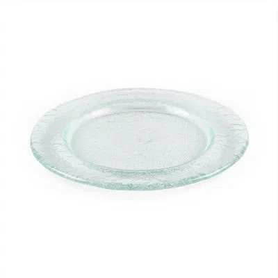 Turgla Home Glass Dinnerware Dia.9" Round Clear Glass Plate