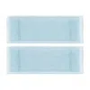 Turgla Home Glass Dinnerware Rectangular Blue Glass Platter Set Of Two