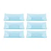 Turgla Home Glass Dinnerware Rectangular Blue Glass Ramekin Set Of Six