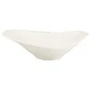 Turgla Home Gourmet Oval Warm White Stream Porcelain Serving Bowl
