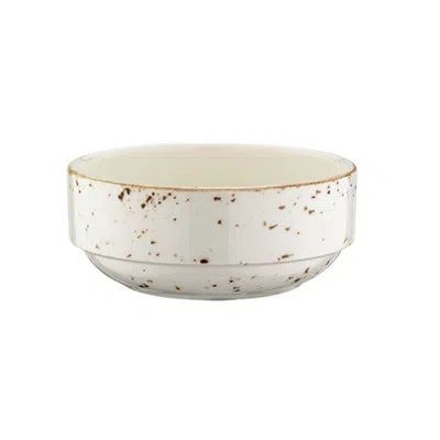 Turgla Home Grano 11 Oz. Dining Bowl In White;beige