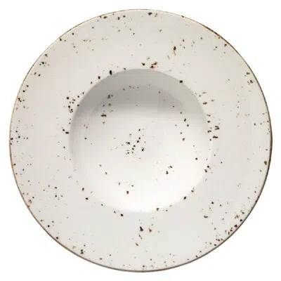 Turgla Home Grano 16 Oz. Pasta Bowl In White;gray