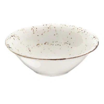 Turgla Home Grano 17 Oz. Coupe Dining Bowl In White;beige