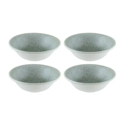 Turgla Home Luca Ocean Matte Round Blue Porcelain Bowl Set Of Four