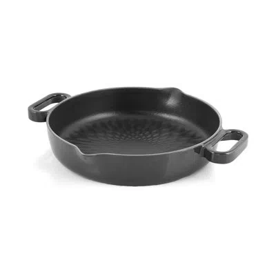 Turgla Home Matte Black Double Handle 8.5 Inch Cast Iron Grill Pan