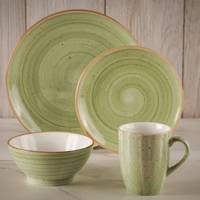 Turgla Home Natura 4 Piece Place Setting, Service For 1 In Green