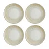 Turgla Home Neutrals / Brown Patera Round Decorated Porcelain Plate Set Of Four