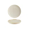Turgla Home Neutrals Sand Round Beige Porcelain Deep Entree, Pasta Plate