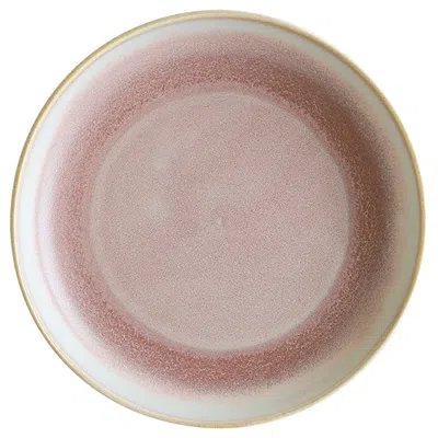 Turgla Home Pink Pott Bowl Porcelain Bowl Pink Round 10.00" X 10.00" X 2.00"