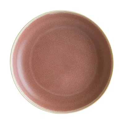 Turgla Home Pink Pott Bowl Porcelain Bowl Pink Round 9.00" X 9.00" X 1.75" 37 Oz.