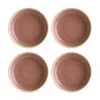 Turgla Home Pink / Purple Pink Pott Bowl Round Pink Porcelain Bowl Set Of Four