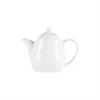 Turgla Home Porcelain Delta-coupe Round White Porcelain Coffee Tea Pot