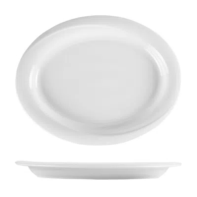 Turgla Home Porcelain X-tanbul Oval White Porcelain Platter