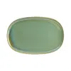 Turgla Home Sage Oval Green Porcelain Serving Family Dinner Platter