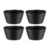 Turgla Home Shade Square Black Porcelain Ramekin Set Of Four