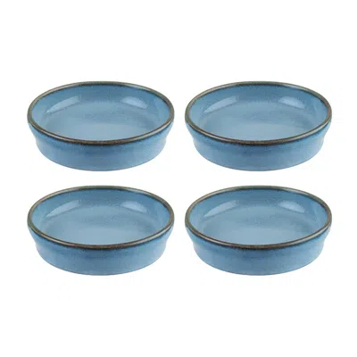 Turgla Home Sky Blue Round Porcelain Side Bowl Set Of Four
