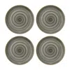 Turgla Home Space Round Grey Porcelain, Bread And Butter Or Side Plates, Set Of Four