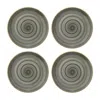 Turgla Home Space Round Grey Porcelain Side Plate Set Of Four
