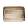 Turgla Home Terrain Rectangular Brown Porcelain Platter