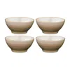 Turgla Home Terrain Round Brown Porcelain Bowl Set Of Four