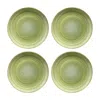 Turgla Home Therapy Round Green Porcelain Dinner, Entree Plate Set Of Four