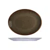 Turgla Home Tierra Oval Brown Porcelain Platter