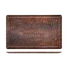 Turgla Home Turgla Composite Rectangular Brown Composite Platter For Serving