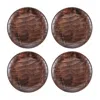 Turgla Home Turgla Composite Round Brown Composite Plate Set Of Four