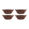 Turgla Home Turgla Composite Round Brown Composite Salad Bowls, Set Of Four