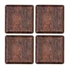 Turgla Home Turgla Composite Square Brown Composite Plate Set Of Four