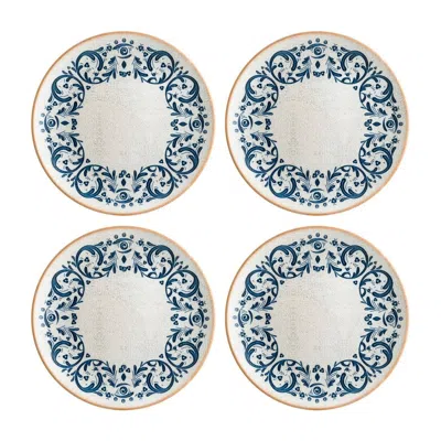 Turgla Home Viento Round Decorated Porcelain Plate Set Of Four