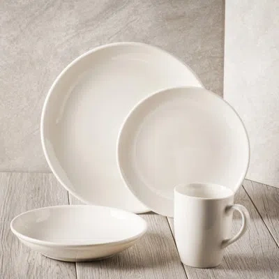 Turgla Home Warm White 4 Piece Place Setting, Service For 1