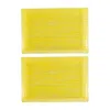 Turgla Home Yellow / Orange Glass Dinnerware Rectangular Yellow Glass Plate Set Of Two