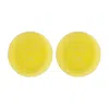 Turgla Home Yellow / Orange Glass Dinnerware Round Yellow Glass Plate Set Of Two