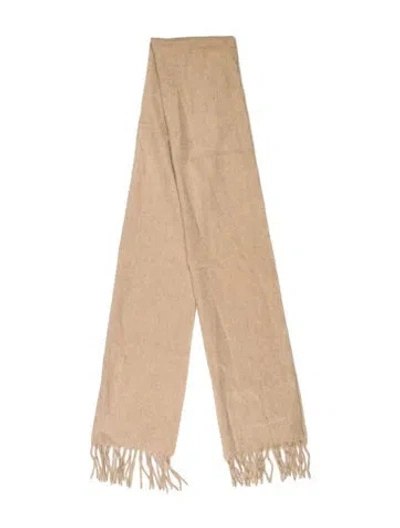 Pre-owned Turnbull & Asser Leather Scarf In Neutral