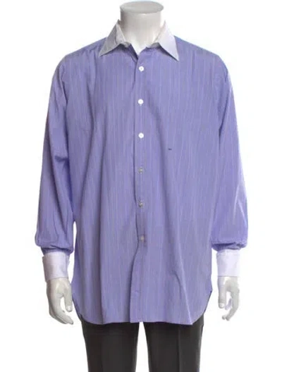 Pre-owned Turnbull & Asser Long Sleeve Dress Shirt In Purple