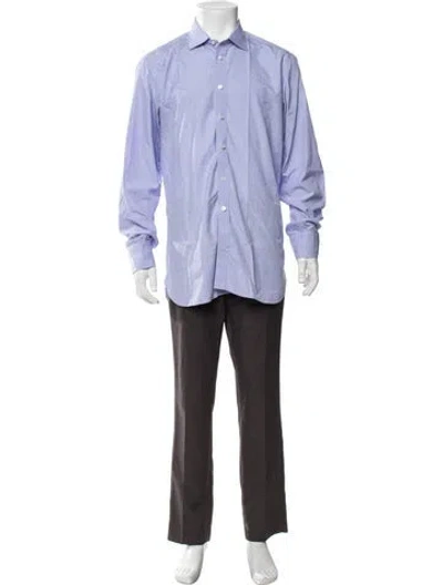 Pre-owned Turnbull & Asser Long Sleeve Dress Shirt In Purple