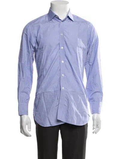 Pre-owned Turnbull & Asser Long Sleeve Dress Shirt In Purple