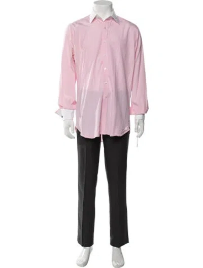 Pre-owned Turnbull & Asser Long Sleeve Dress Shirt In Red
