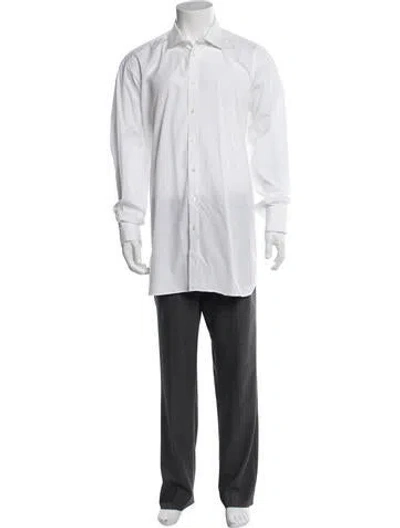 Pre-owned Turnbull & Asser Long Sleeve Dress Shirt In White