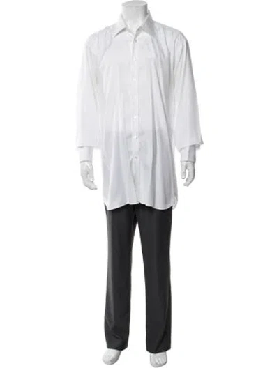 Pre-owned Turnbull & Asser Long Sleeve Dress Shirt In White
