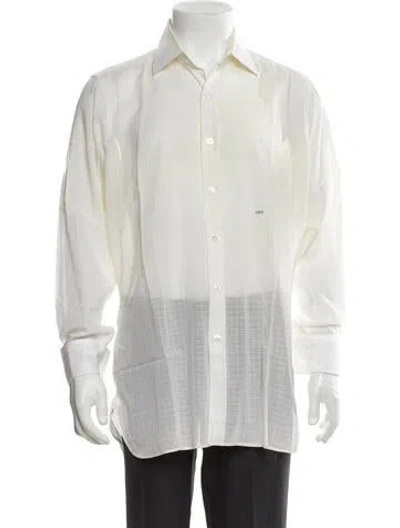 Pre-owned Turnbull & Asser Long Sleeve Dress Shirt In Yellow