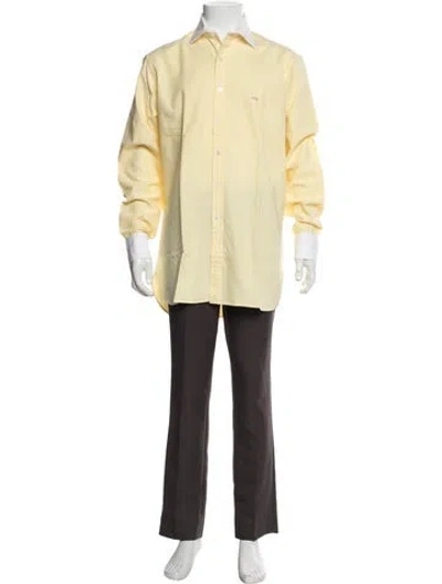 Pre-owned Turnbull & Asser Long Sleeve Dress Shirt In Yellow