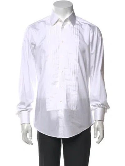 Pre-owned Turnbull & Asser Long Sleeve Tuxedo Shirt In White